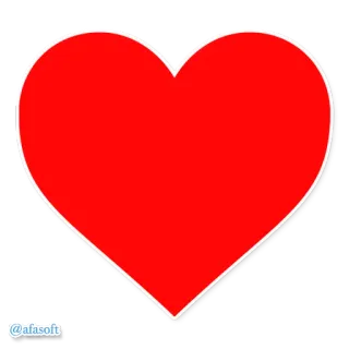 ❤ @afasoft serce, miłość, czerwony telegram sticker