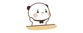 🥺 süß, Panda, weinend, traurig, Cartoon telegram sticker