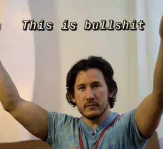 💩 This is bullshit gros mot, juron, frustration, Markiplier, mème internet, youtubeur telegram sticker