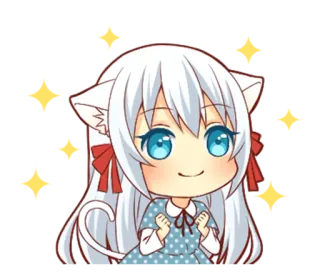 ✨ Anime, Catgirl, Kawaii, Chibi, Süß, Manga telegram sticker