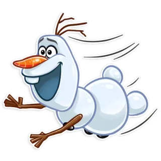 🤗 Olaf Frozen オラフ, アナと雪の女王, ディズニー, 雪だるま, 漫画, アニメ, キャラクター telegram sticker