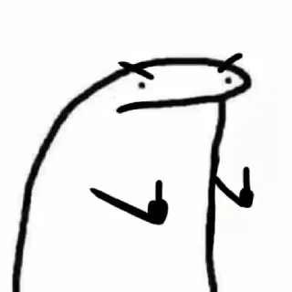 🖕 orang lidi, jari tengah, menyinggung, marah telegram sticker