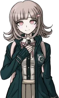 🌟 Chiaki Nanami Danganronpa Anime, Personagem, Chiaki Nanami, Danganronpa, Video game telegram sticker