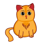 🐾 gato, gato laranja, fofo, gatinho, animal, animal de estimação telegram sticker