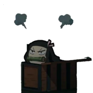 😤 Nezuko Kamado Demon Slayer Anime, Nezuko, Kimetsu no Yaiba, Manga, Lindo whatsapp sticker