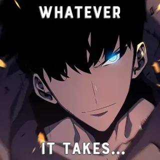 ☠ WHATEVER IT TAKES... Anime, Sung Jinwoo, Solo Leveling, Manhwa, Alles geben, Charakter, Animiert telegram sticker