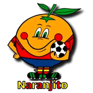 🇪🇸 Naranjito 1982 FIFA World Cup orange, mascot, football, soccer, world cup, sports, 1982, retro, cartoon telegram sticker