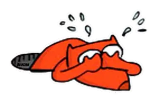 😭 renard, triste, pleurer, animal, dessin animé, émotion, détressé telegram sticker