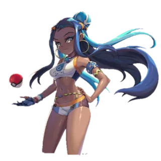 🥵 Nessa Pokemon Pokemon, Nessa, anime girl, video game character, anime, cute, athletic, waifu telegram sticker
