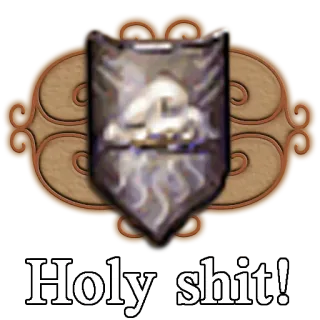 💩 Holy shit! geschokt, uitroep, zin, typografie telegram sticker