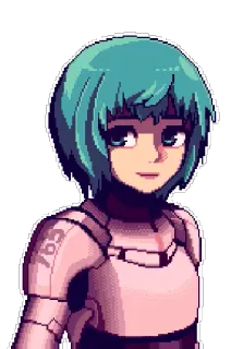 🙂 Anime, Ragazza, Pixel art, Femmina, Personaggio telegram sticker