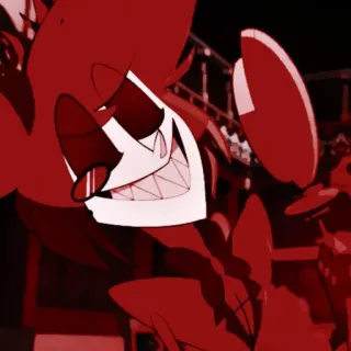 🧨 Alastor Hazbin Hotel demone, radio, sorriso, malvagio, Hazbin Hotel telegram sticker