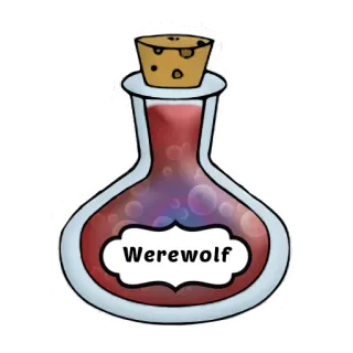 🐈 Werewolf potion, halloween, werewolf, magic, fantasy, bottle telegram sticker