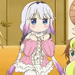 🍬 Kanna Kamui Miss Kobayashi's Dragon Maid 애니메이션, 용, 귀여운, 캐릭터, 만화 whatsapp sticker