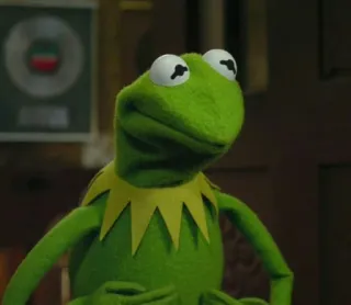 😐 Kermit the Frog kermit, rana, muppets, pupazzo, verde, personaggio telegram sticker