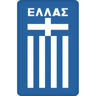 🇬🇷 ΕΛΛΑΣ Greece, Hellas, flag, national, Greek, symbol, blue and white telegram sticker