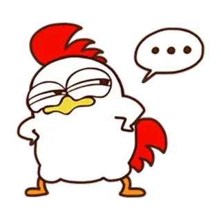 😏 Huhn, Emoji, Cartoon, Tier, Vogel telegram sticker