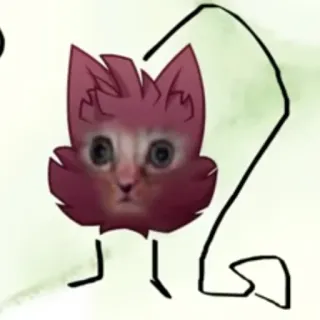 😺 cat, drawing, animal, funny telegram sticker