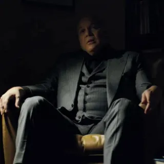 🥊 Wilson Fisk méchant, homme, chaise, portrait whatsapp sticker