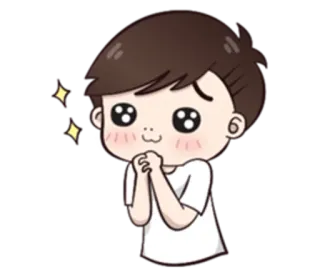🙏 fofo, anime, kawaii, brilhos, feliz telegram sticker