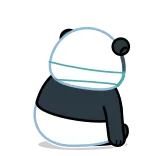 😔 Panda, Fofo, Animal, Desenho animado, Urso, Adesivo whatsapp sticker