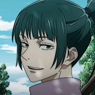 🎧 Maki Zenin Jujutsu Kaisen Anime, Jujutsu Kaisen, Maki Zenin, Chica anime, Personaje, Animación telegram sticker
