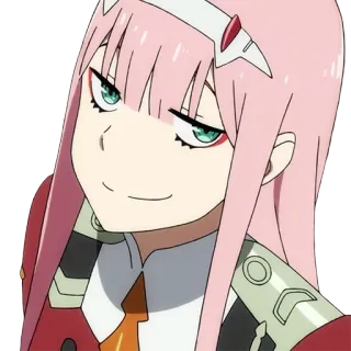😏 Zero Two Darling in the Franxx Anime, Manga, Personaggio, Zero Two, Darling in the Franxx telegram sticker