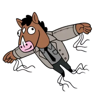 🎈 Bojack Horseman kartun, kuda, acara TV, animasi whatsapp sticker