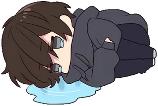 😭 triste, pleurer, animé, manga, émotionnel, déprimé telegram sticker