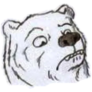 😝 urso, animal, ilustração, desenho, esboço, desenho animado telegram sticker