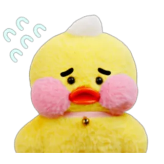 🐣 duck, cute, sad, concerned, plush, toy telegram sticker