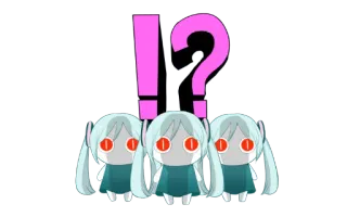 🤨 애니메이션, 캐릭터, 느낌표, 질문 telegram sticker