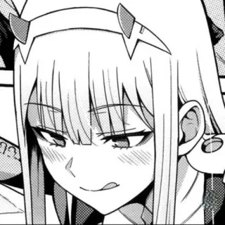 😂 Zero Two Darling in the Franxx Anime, Manga, Zero Two, Darling in the Franxx whatsapp sticker