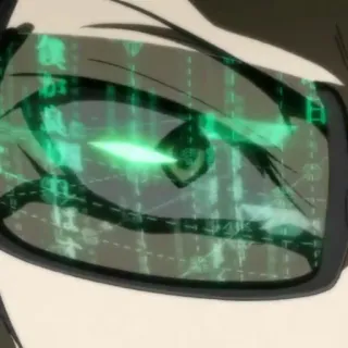 🔍 eye, glasses, cyberpunk, anime, technology telegram sticker