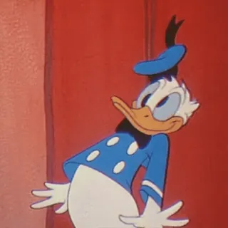 🥰 Donald Duck การ์ตูน, เป็ด, ดิสนีย์, ตัวละคร, ตลก telegram sticker
