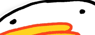 🦆 duck, cartoon, animal, white, bird telegram sticker