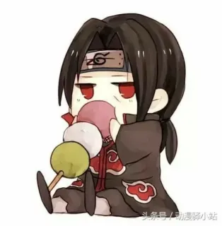 👁 Itachi Uchiha Naruto 头条号/动漫驿小站 anime, Naruto, Itachi Uchiha, Chibi, Manga, dibujo animado japonés, dibujo animado whatsapp sticker