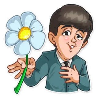 The Beatles telegram stickers