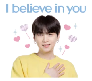 💛 I believe in you croire, soutien, encouragement, message positif telegram sticker