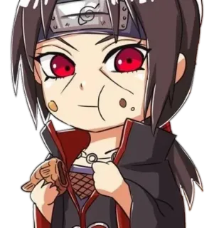 😋 Itachi Uchiha Naruto 动漫, 火影忍者, 宇智波鼬, 宇智波一族, 写轮眼 telegram sticker