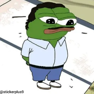 🐸 Pepe the Frog Meme, Pepe, Sapo, Triste, Meme da internet whatsapp sticker