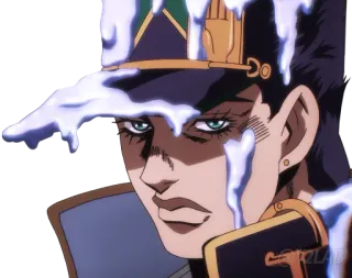 💦 Jotaro Kujo JoJo's Bizarre Adventure anime, jojo, jotaro, kujo, ice, bizarre adventure telegram sticker