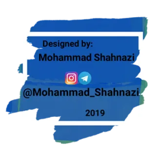 ℹ️ Designed by: 
Mohammad Shahnazi
@Mohammad_Shahnazi
2019 Designer, Mohammad Shahnazi, Réseaux sociaux, Instagram, Telegram telegram sticker