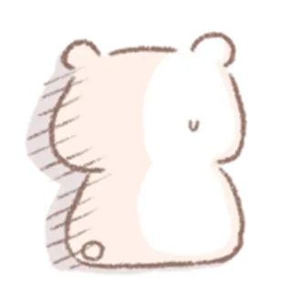 🧸 chomik, słodki, zwierzę, zwierzątko, gryzoń, kreskówka telegram sticker