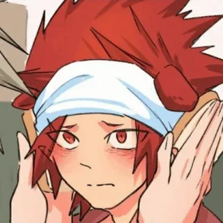 🔌 Kirishima Eijiro My Hero Academia Kirishima Eijiro, Anime, Manga, Gewond, Hoofdband telegram sticker