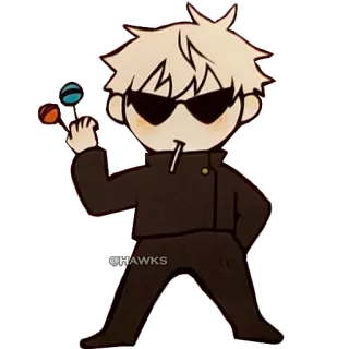 😎 @HAWKS Anime, Sticker, Charakter, Sonnenbrille, Lutscher telegram sticker