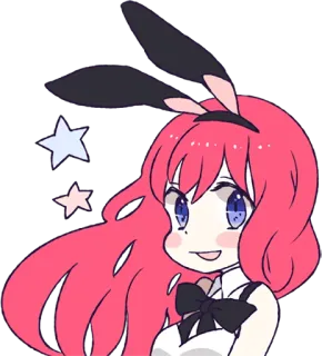 ☺️ Anime, Coelho, Kawaii, Fofo, Adesivo, Desenho animado telegram sticker