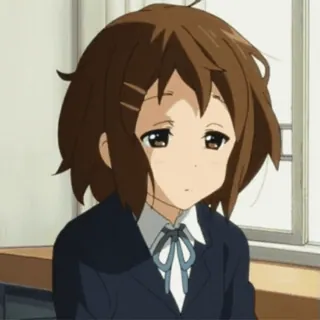 😕 Yui Hirasawa K-On! Anime, K-On, Yui Hirasawa, Triste, Cartoni animati, Ragazza whatsapp sticker