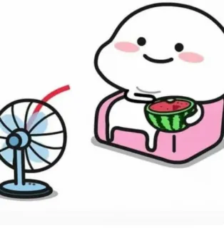 🍉 fofo, kawaii, fã, melancia, ilustração, adesivo, desenho animado telegram sticker