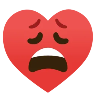 🌟 heart, sad, emoji, expression, red, emoticon telegram sticker